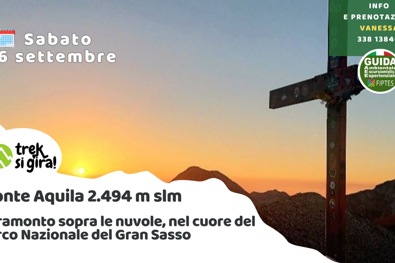 Monte Aquila 2.494 m slm | Il tramonto sopra le nuvole, nel cuore del Parco Nazionale del Gran Sasso