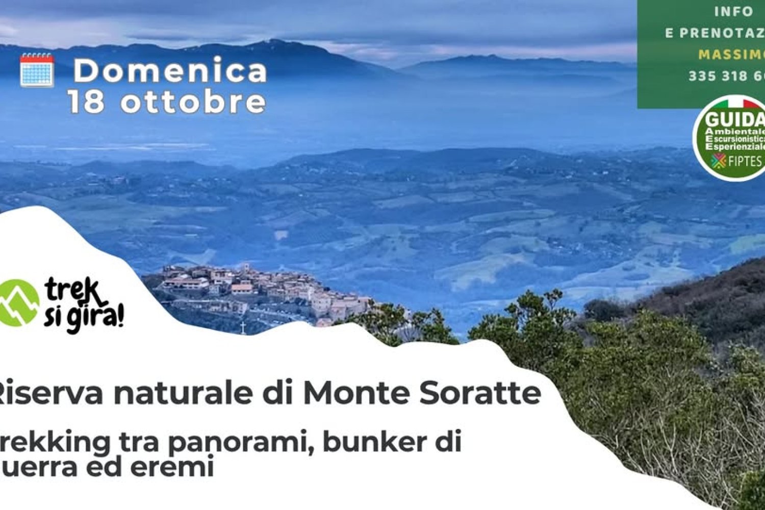Monte Soratte: Tra panorami, bunker di guerra ed eremi | Domenica 18 Ottobre