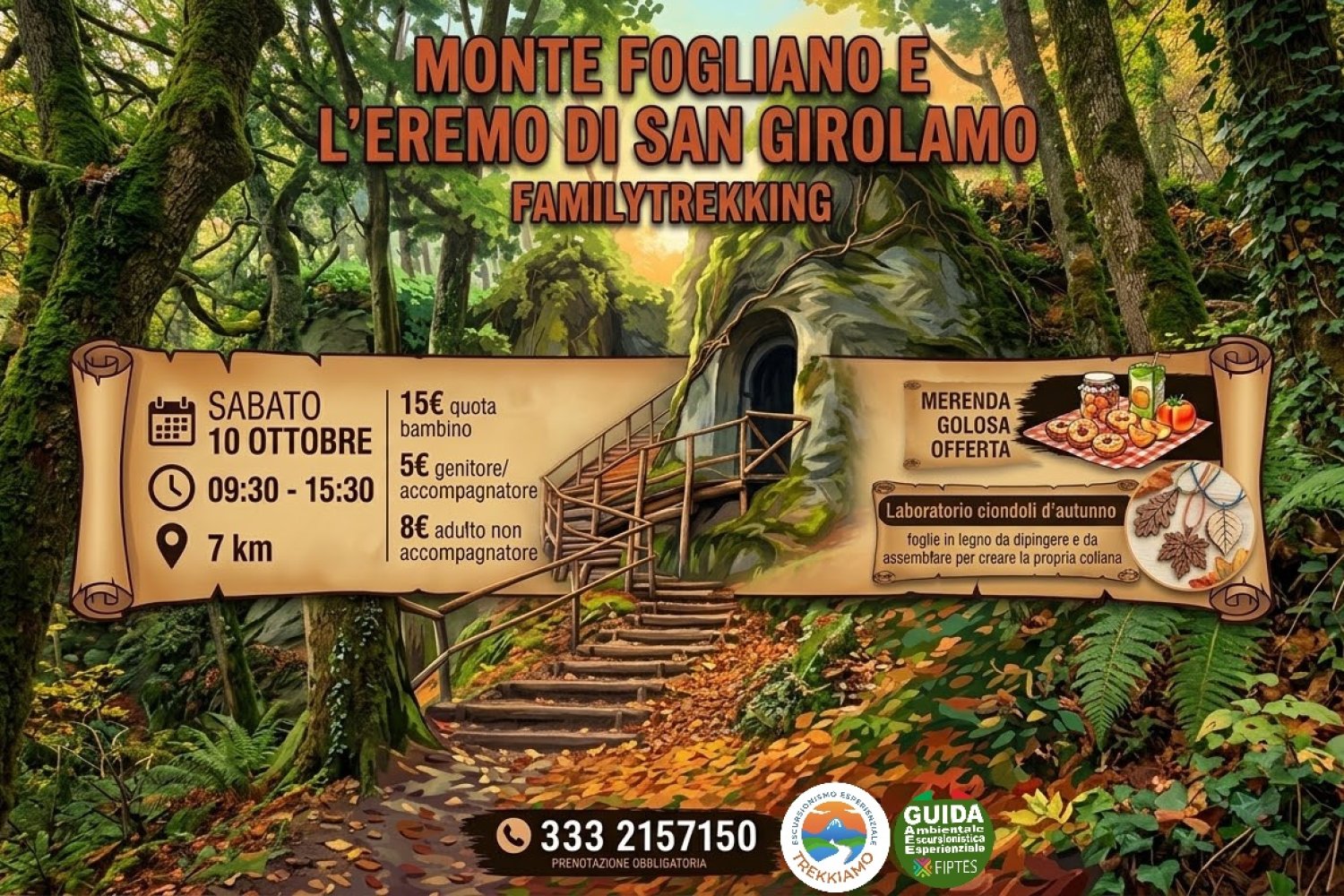 Familytrekking Monte Fogliano e l’eremo di San Girolamo