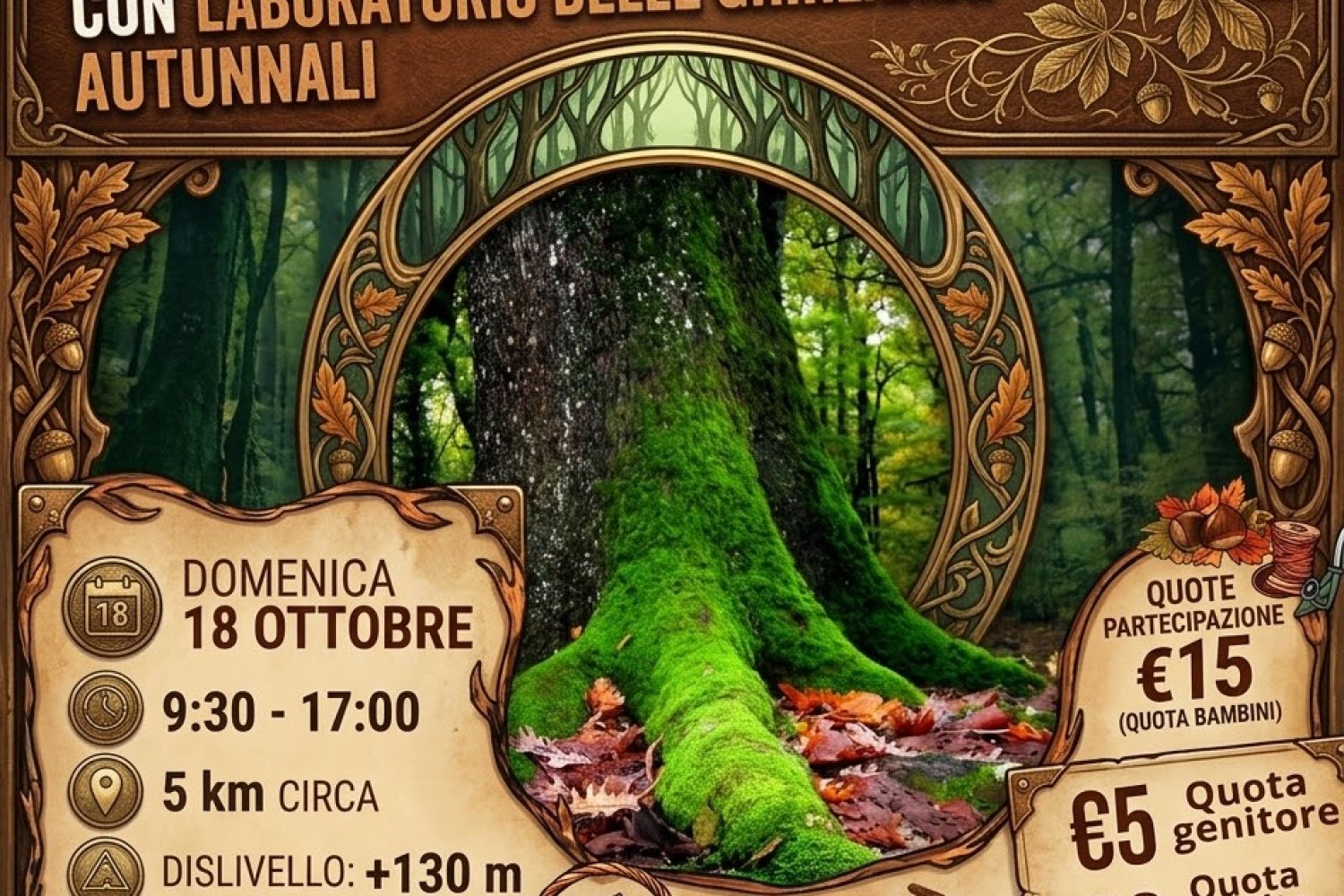 Familytrekking bosco di Manziana e sagra della castagna