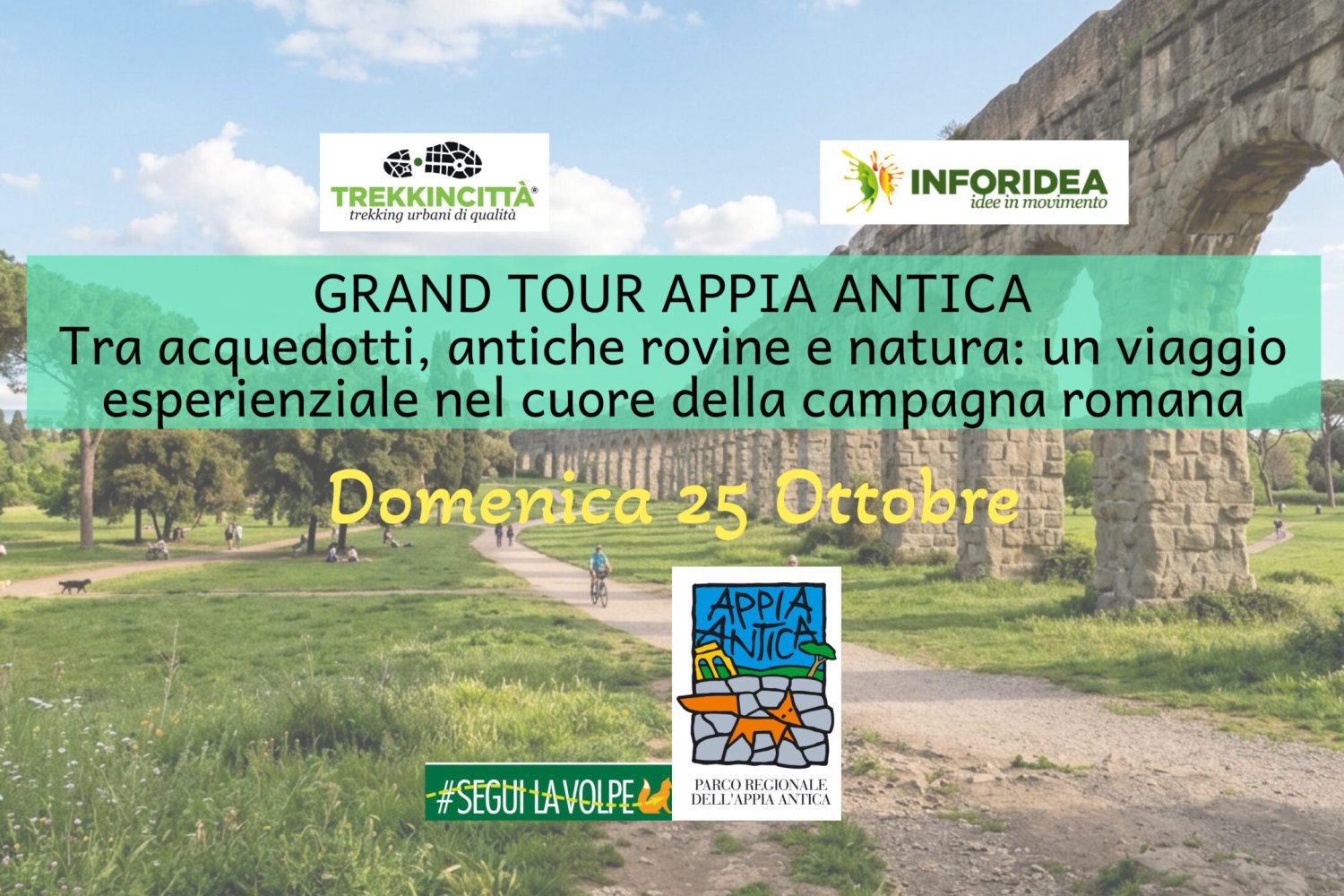 GRAND TOUR APPIA ANTICA: Tra acquedotti, antiche rovine e natura: un viaggio esperienziale nel cuore della campagna romana