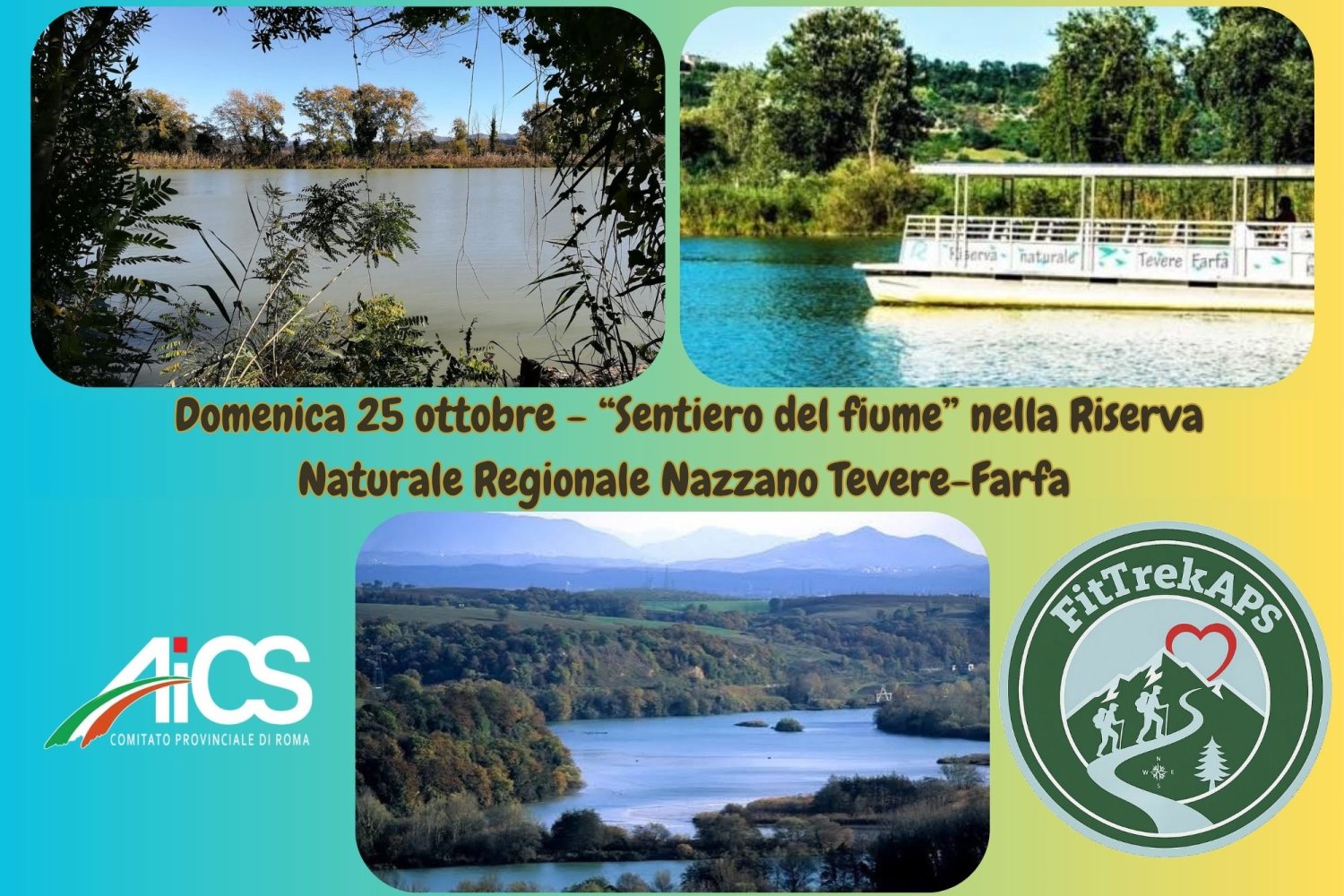 “Sentiero del fiume” nella Riserva Naturale Regionale Nazzano Tevere-Farfa