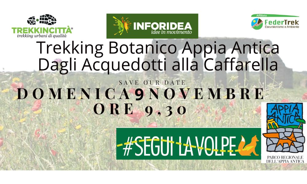 Trekkincittà Botanico – Appia Antica – Dagli Acquedotti alla Caffarella🌿