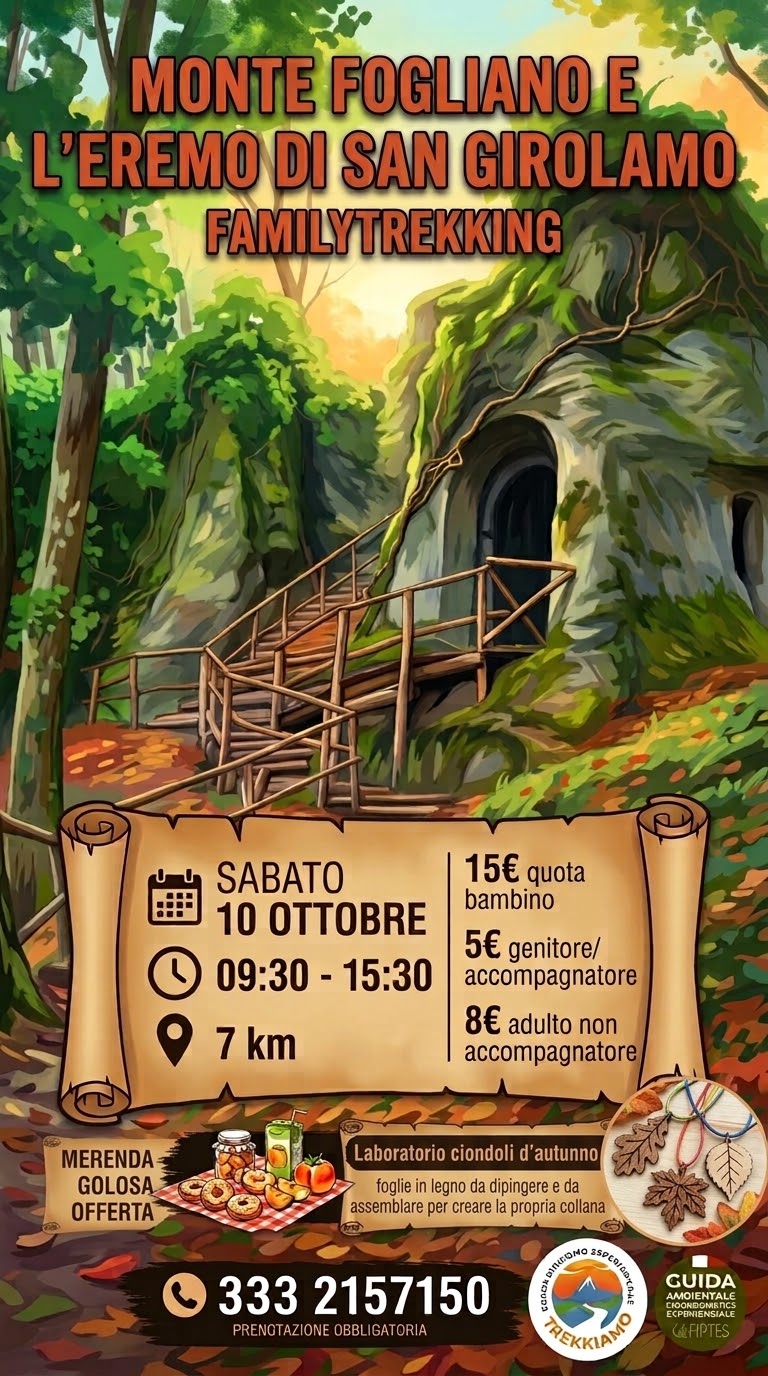 Familytrekking Monte Fogliano e l’eremo di San Girolamo