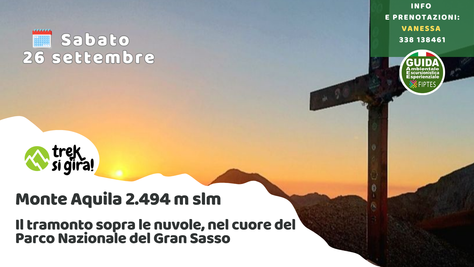 Monte Aquila 2.494 m slm | Il tramonto sopra le nuvole, nel cuore del Parco Nazionale del Gran Sasso