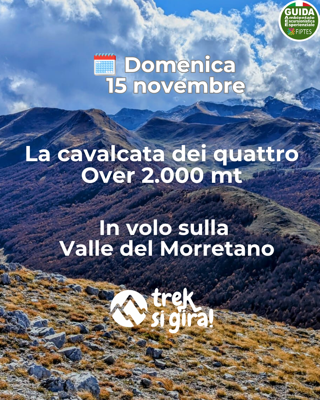 La Cavalcata dei quattro Over 2.000 mt | In volo sulla Valle del Morretano