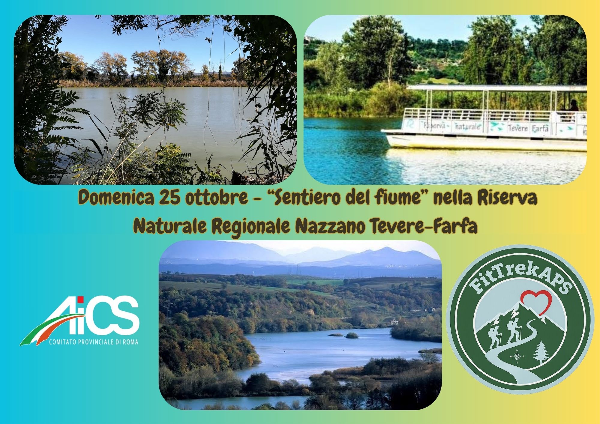“Sentiero del fiume” nella Riserva Naturale Regionale Nazzano Tevere-Farfa